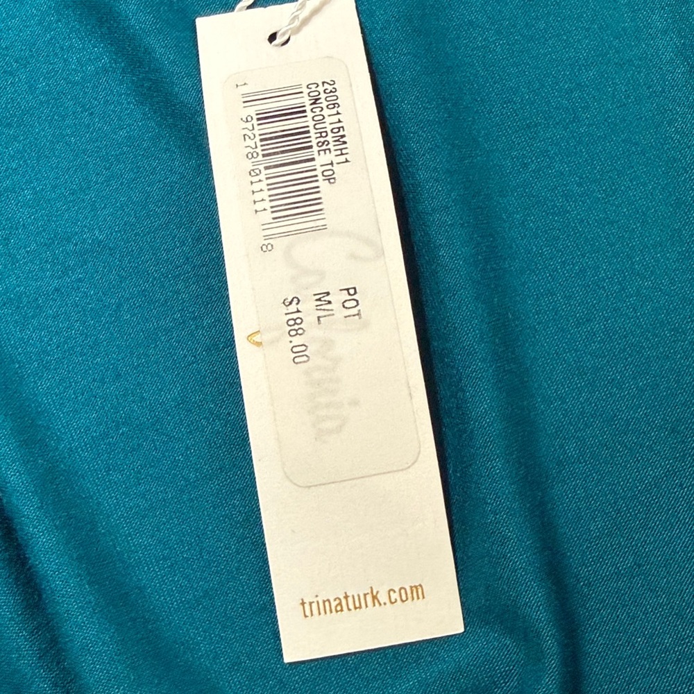 Trina Turk Teal Blouse for Women - Picture 4 of 4